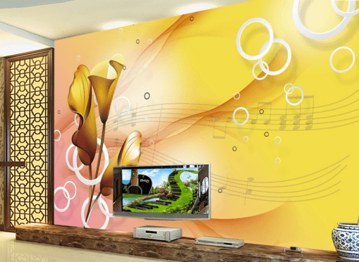 3D Musical Notes Lily 179 Wallpaper AJ Wallpaper