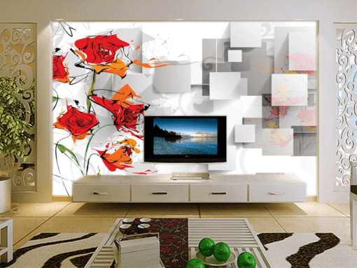 3D Irregular Flowers 176 Wallpaper AJ Wallpaper