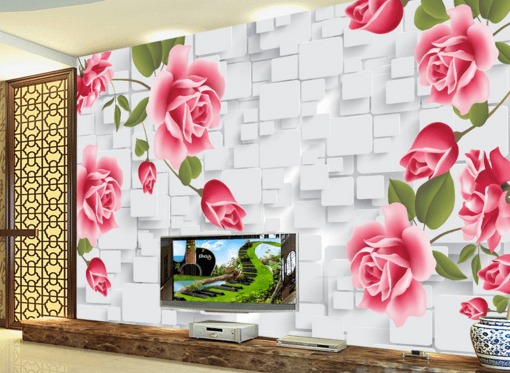 3D Corner Flower 175 Wallpaper AJ Wallpaper