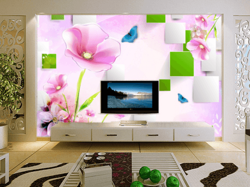 3D Quadrangular Flower 174 Wallpaper AJ Wallpaper