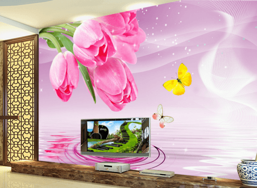 3D Water Butterfly 154 Wallpaper AJ Wallpaper