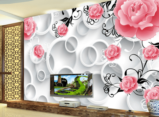 3D Red Flower 141 Wallpaper AJ Wallpaper