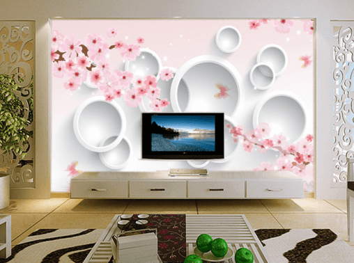 3D Round Plum 109 Wallpaper AJ Wallpaper