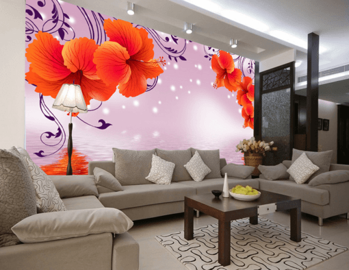 3D Shining Flower 091 Wallpaper AJ Wallpaper