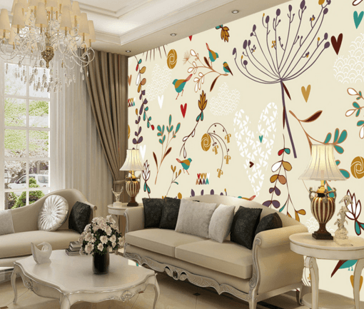 3D Love Leaves 085 Wallpaper AJ Wallpaper