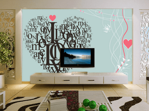3D Love Stitching 059 Wallpaper AJ Wallpaper
