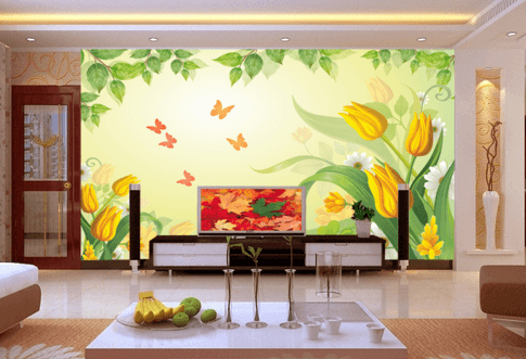 3D Bud Butterfly 024 Wallpaper AJ Wallpaper