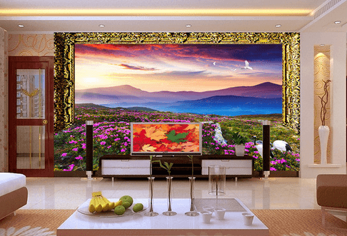 3D Field Flowers 784 Wallpaper AJ Wallpaper