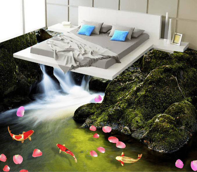 3D River Fish 051 Floor Mural Wallpaper AJ Wallpaper 2