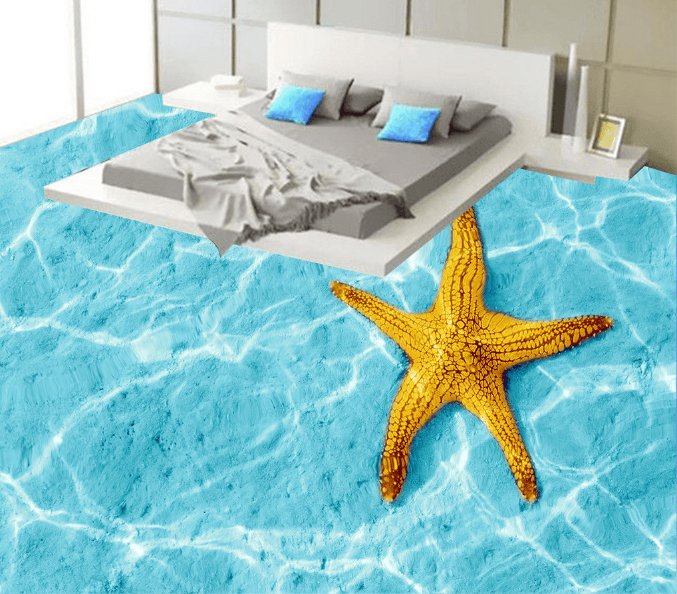 3D Starfish 038 Floor Mural Wallpaper AJ Wallpaper 2