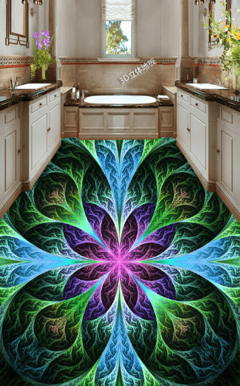 3D Cool Flowers 032 Floor Mural Wallpaper AJ Wallpaper 2