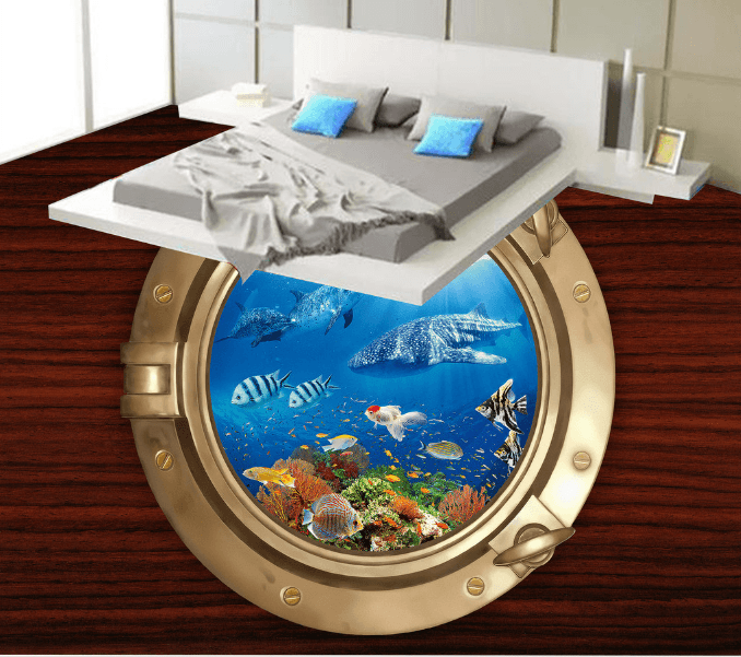 3D The Underwater World 003 Floor Mural Wallpaper AJ Wallpaper 2