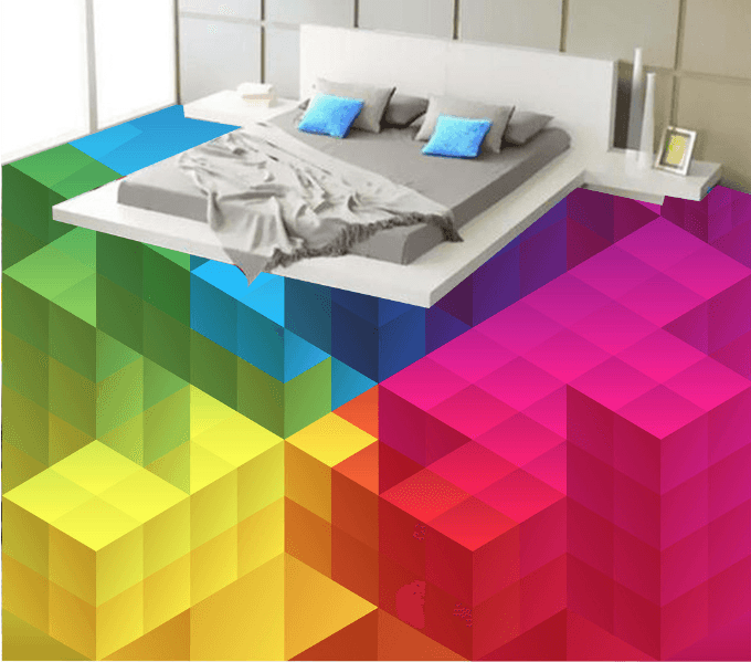 3D Color Boxl 208 Floor Mural Wallpaper AJ Wallpaper 2