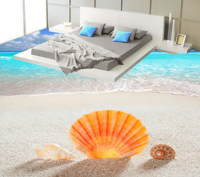3D Shell 205 Floor Mural Wallpaper AJ Wallpaper 2
