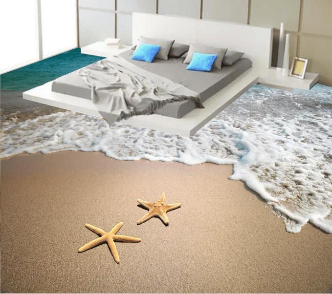 3D Sandy Beach 204 Floor Mural Wallpaper AJ Wallpaper 2
