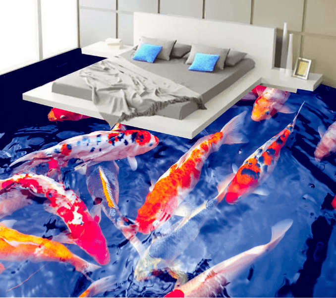 3D Fish School 199 Floor Mural Wallpaper AJ Wallpaper 2