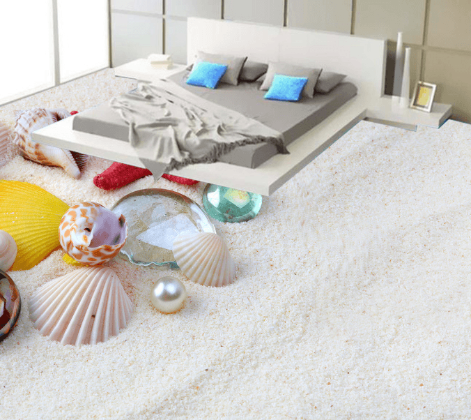 3D Red Starfish 190 Floor Mural Wallpaper AJ Wallpaper 2