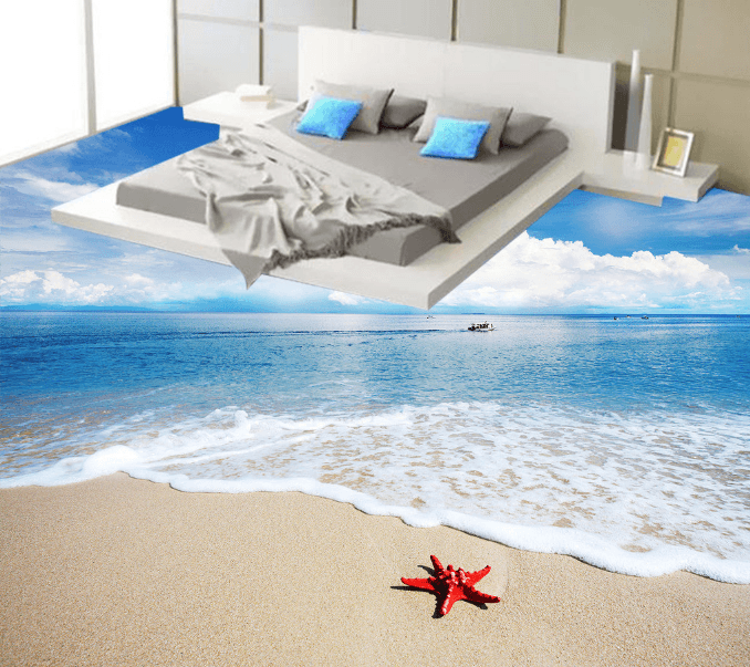 3D Lonely Starfish 193 Floor Mural Wallpaper AJ Wallpaper 2