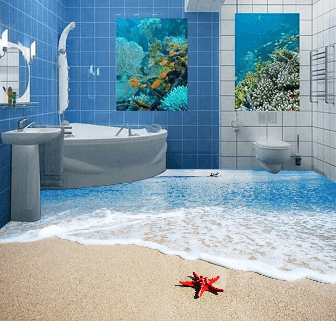 3D Lonely Starfish 193 Floor Mural Wallpaper AJ Wallpaper 2