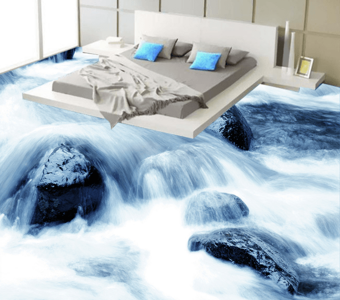 3D River Water 156 Floor Mural Wallpaper AJ Wallpaper 2