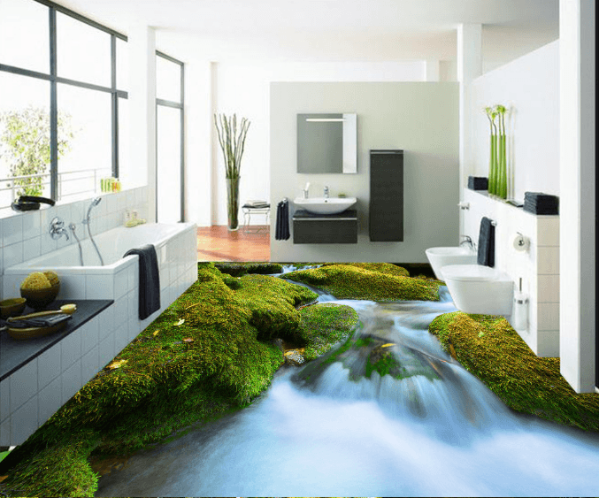 3D Rapids 151 Floor Mural Wallpaper AJ Wallpaper 2