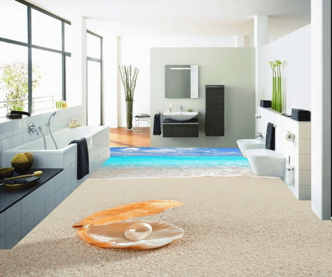 3D Sea Beach 141 Floor Mural Wallpaper AJ Wallpaper 2