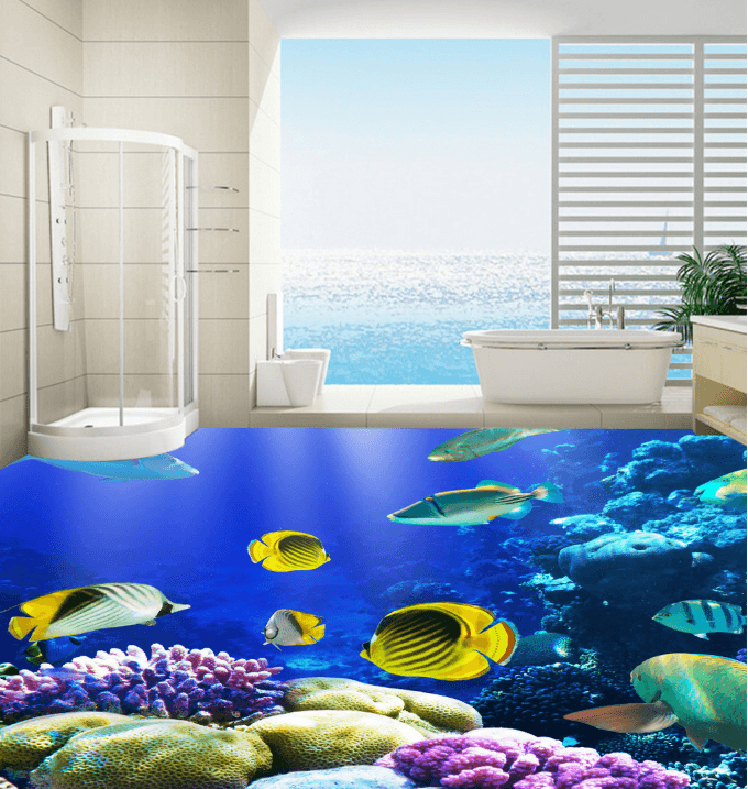3D Deep-Sea Fish 131 Floor Mural Wallpaper AJ Wallpaper 2