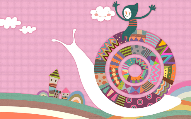 3D Colorful Snail Wallpaper AJ Wallpaper