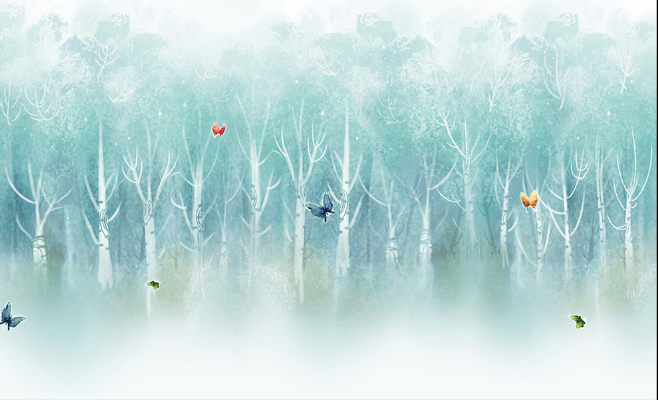 3D Forest Butterflies Wallpaper AJ Wallpaper 1