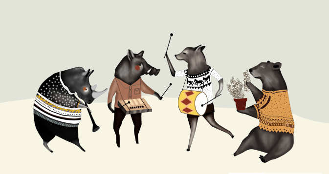 3D Animal Band Wallpaper AJ Wallpaper