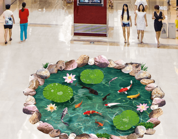 3D Leafd 069 Floor Mural Wallpaper AJ Wallpaper 2