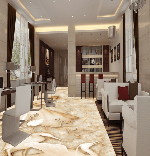 3D Crane 154 Floor Mural Wallpaper AJ Wallpaper 2