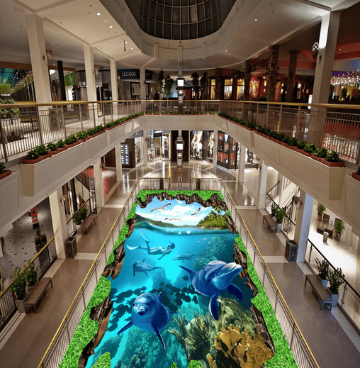 3D Seagull 092 Floor Mural Wallpaper AJ Wallpaper 2