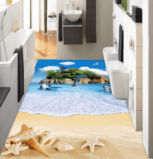 3D Island 065 Floor Mural Wallpaper AJ Wallpaper 2