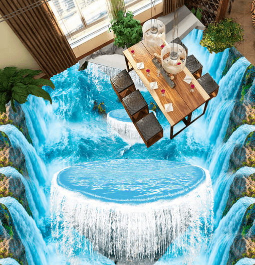 3D River Water 164 Floor Mural Wallpaper AJ Wallpaper 2