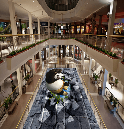3D Cool Panda 081 Floor Mural Wallpaper AJ Wallpaper 2