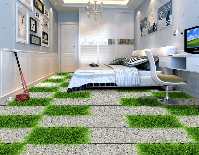 3D Lawn 077 Floor Mural Wallpaper AJ Wallpaper 2