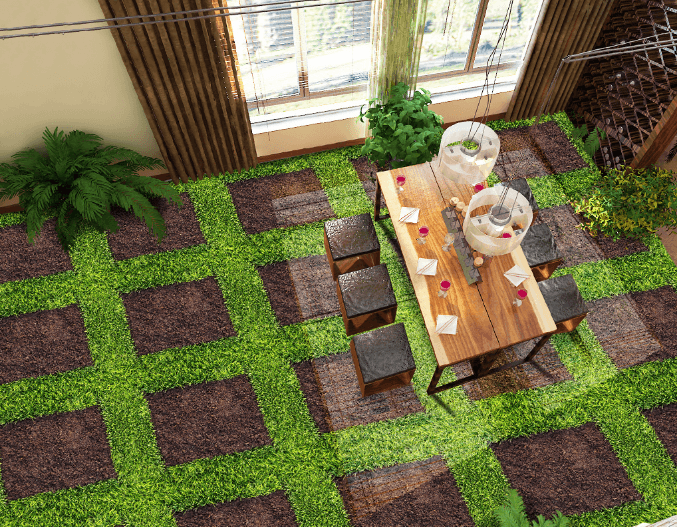 3D Lawn 076 Floor Mural Wallpaper AJ Wallpaper 2