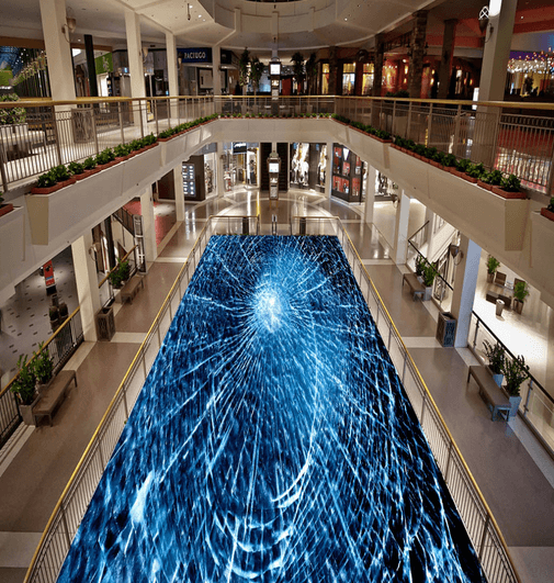 3D Glass Crack 073 Floor Mural Wallpaper AJ Wallpaper 2