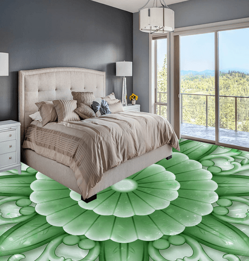 3D Green Bottom 094 Floor Mural Wallpaper AJ Wallpaper 2