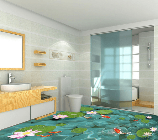3D Wave Light 188 Floor Mural Wallpaper AJ Wallpaper 2