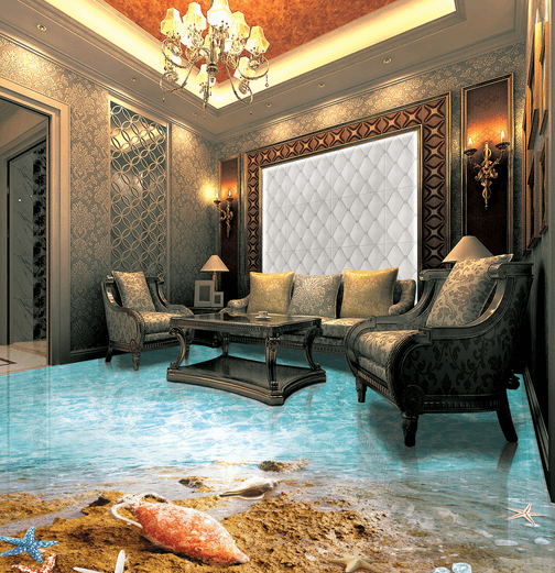 3D Sea Conch 040 Floor Mural Wallpaper AJ Wallpaper 2