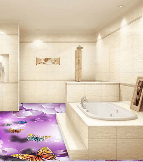 3D Cartoon Butterfly 229 Floor Mural Wallpaper AJ Wallpaper 2