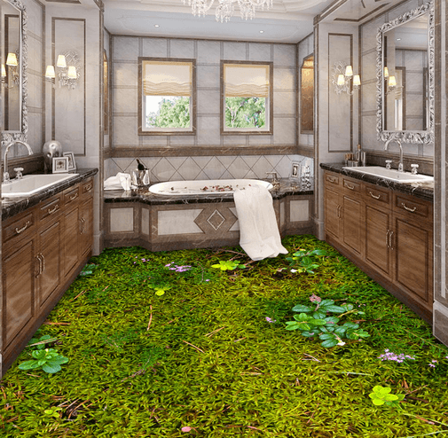 3D Meadow 053 Floor Mural Wallpaper AJ Wallpaper 2