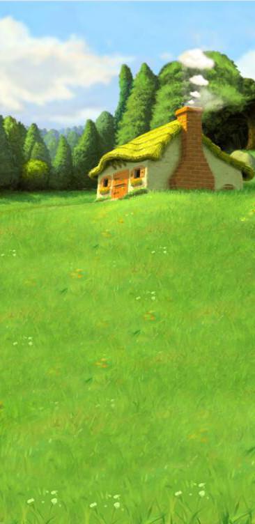 3D grassland woods log cabin painting door mural Wallpaper AJ Wallpaper