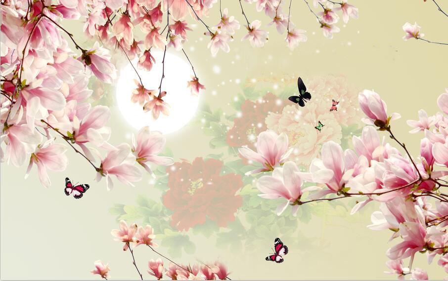 3D Moon Flower texture Wallpaper AJ Wallpaper 1