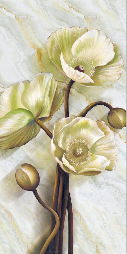 3D Flower carving white pattern Wallpaper AJ Wallpaper 1