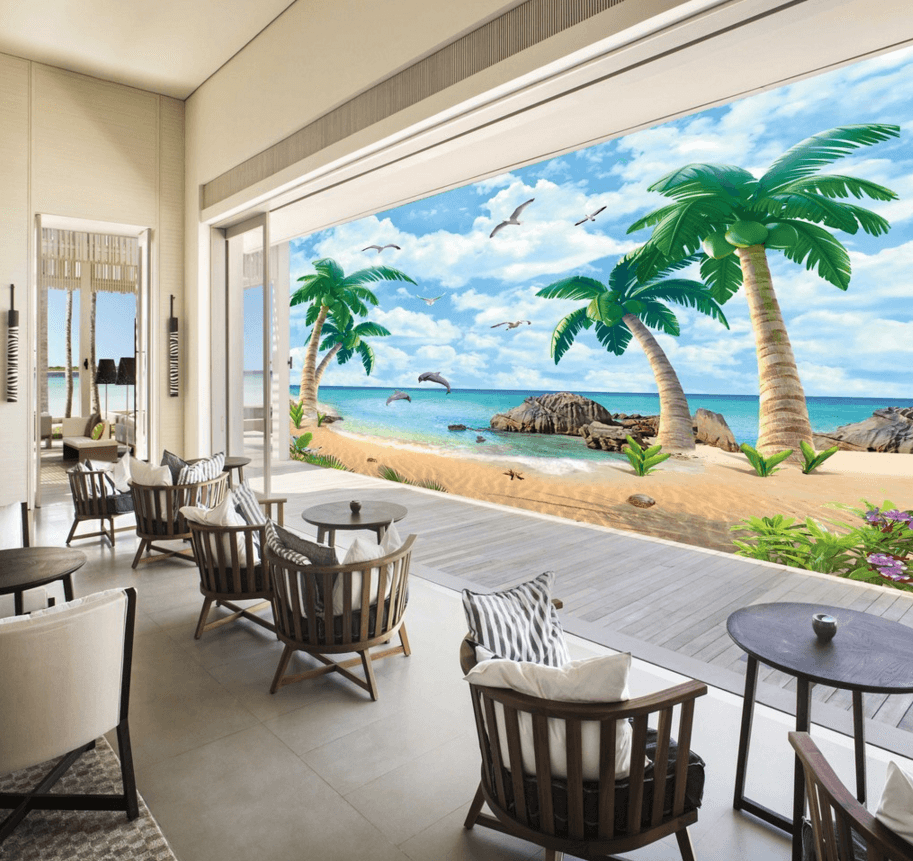 3D Dolphin Beach 280 Wallpaper AJ Wallpaper