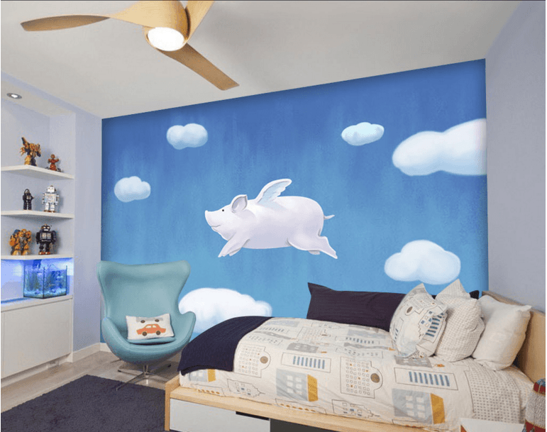 3D Flying Pig 254 Wallpaper AJ Wallpaper