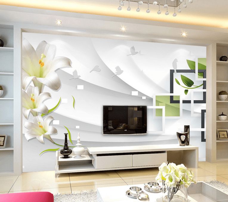 3D Blooming Lily 240 Wallpaper AJ Wallpaper